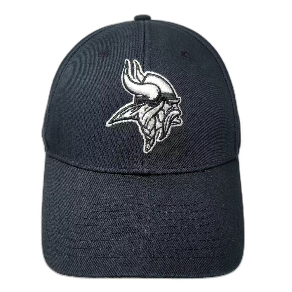 Minnesota Vikings NFL WTS Black Cap One Size Monochrome Embroidered Logo